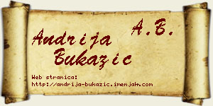 Andrija Bukazić vizit kartica